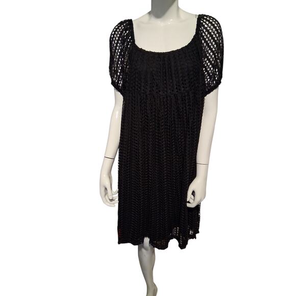 Hayden LA Daileylook Open Knit Women's Size Large Babydoll Mesh Whimsigoth Dress - Picture 4 of 12